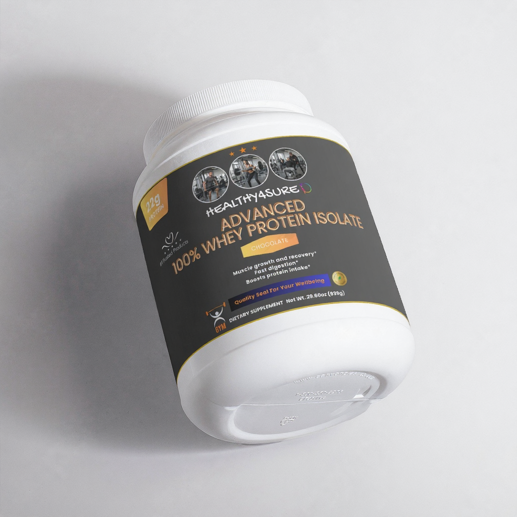 Advanced 100% Whey Protein Isolate (Chocolate) Pure Muscle Recovery & Growth. Healthy4Sure