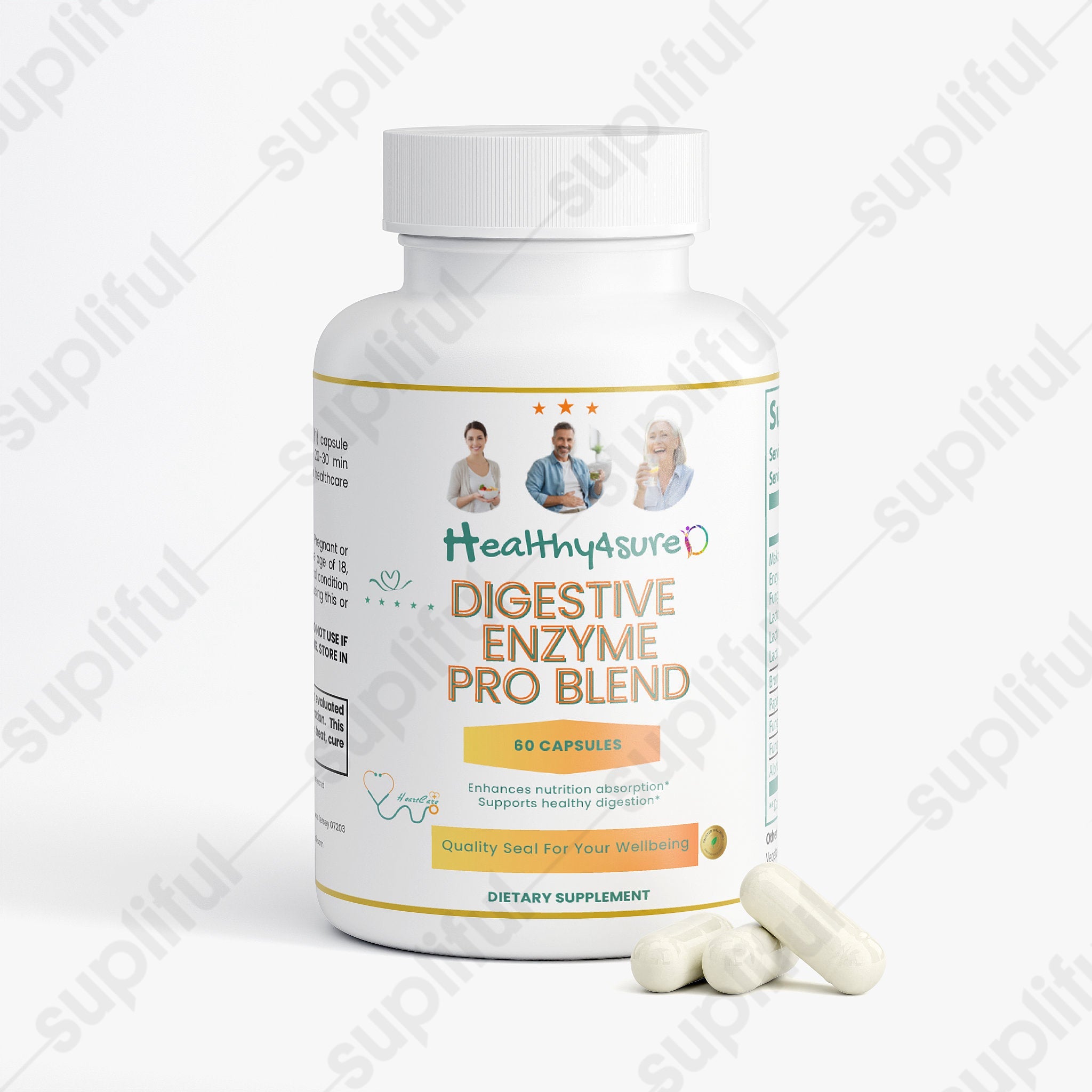 Digestive Enzyme Pro Blend Support Bloating Indigestion Overall Gut Health Healthy4Sure