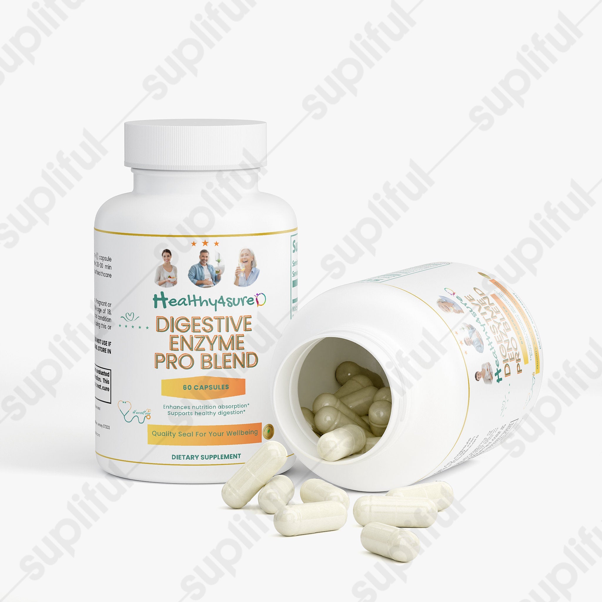 Digestive Enzyme Pro Blend Support Bloating Indigestion Overall Gut Health Healthy4Sure