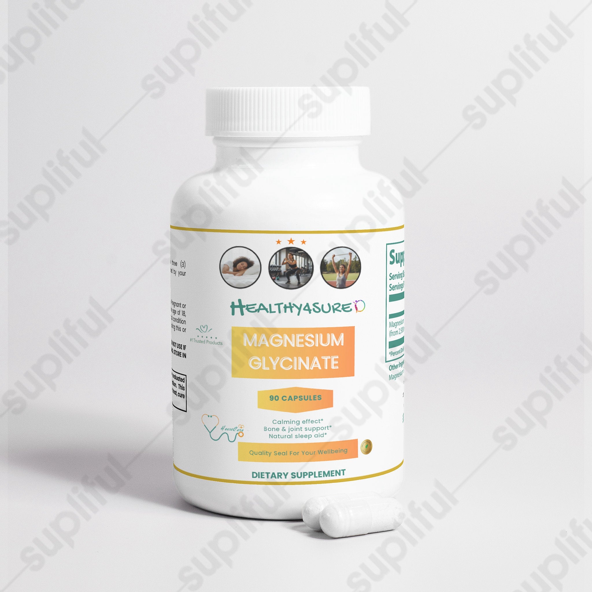 Magnesium Glycinate, Promotes Restful Sleep Cellular Health & Energy Metabolism Healthy4Sure