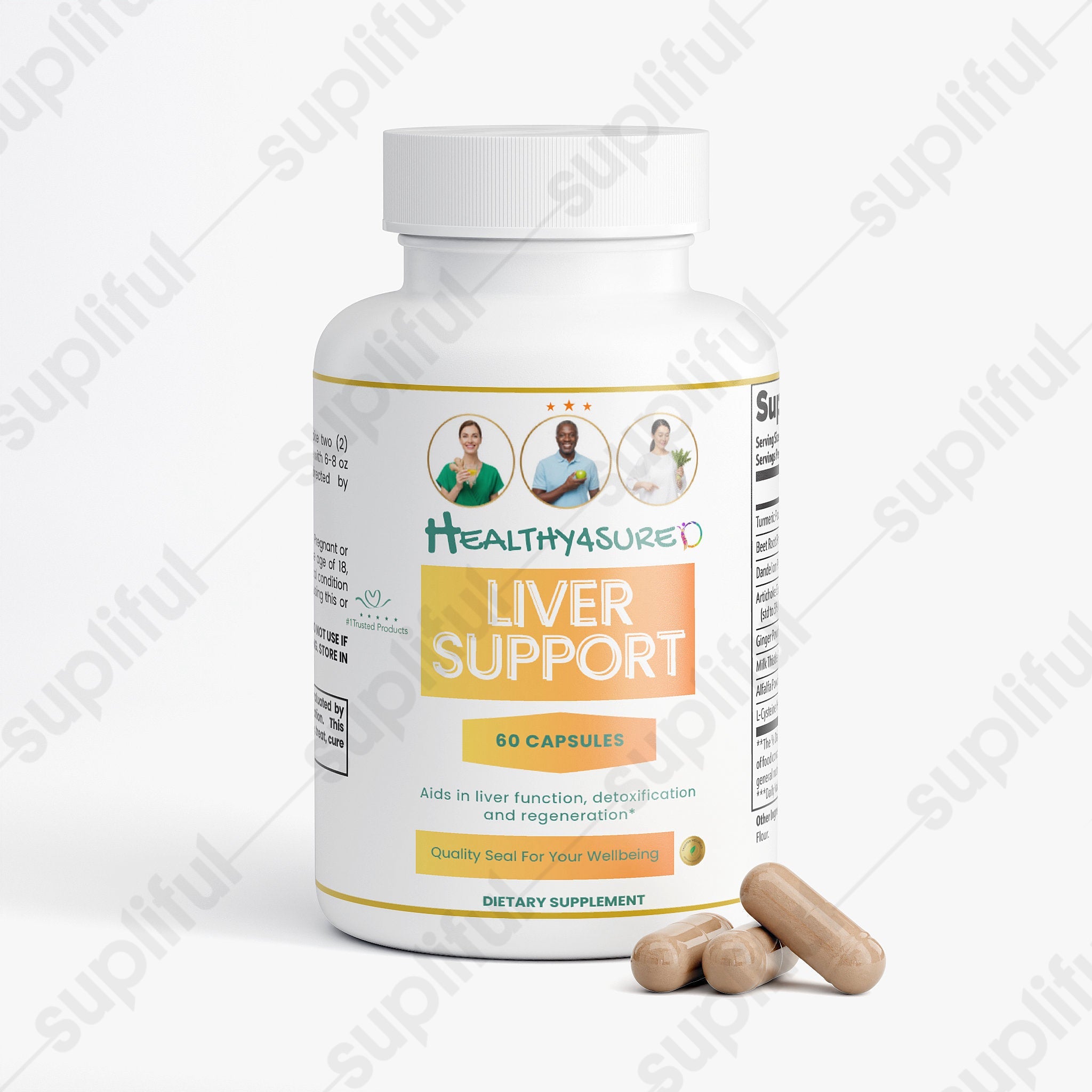 Liver Support Natural Detoxification hepatic wellness formula Healthy4Sure