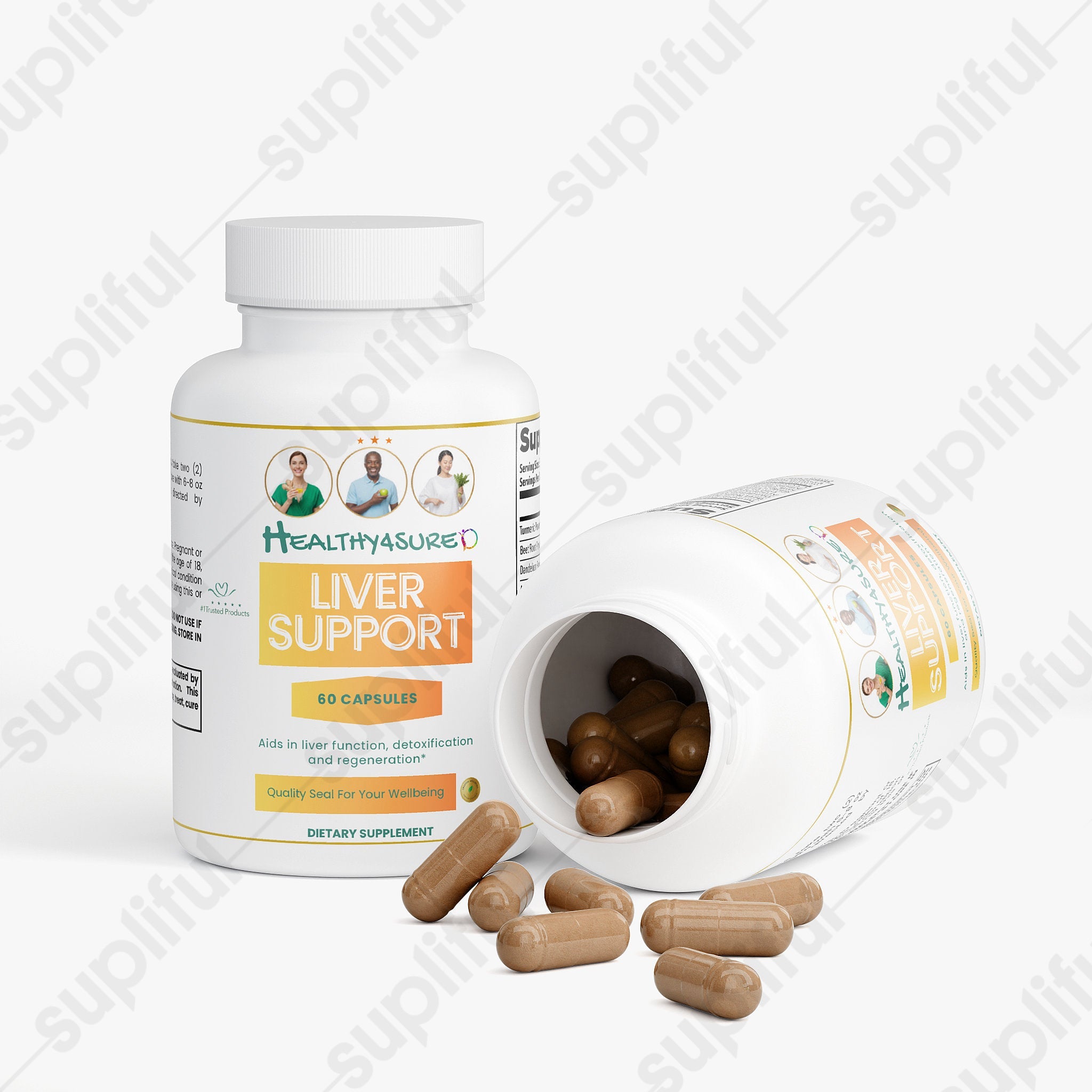 Liver Support Natural Detoxification hepatic wellness formula Healthy4Sure