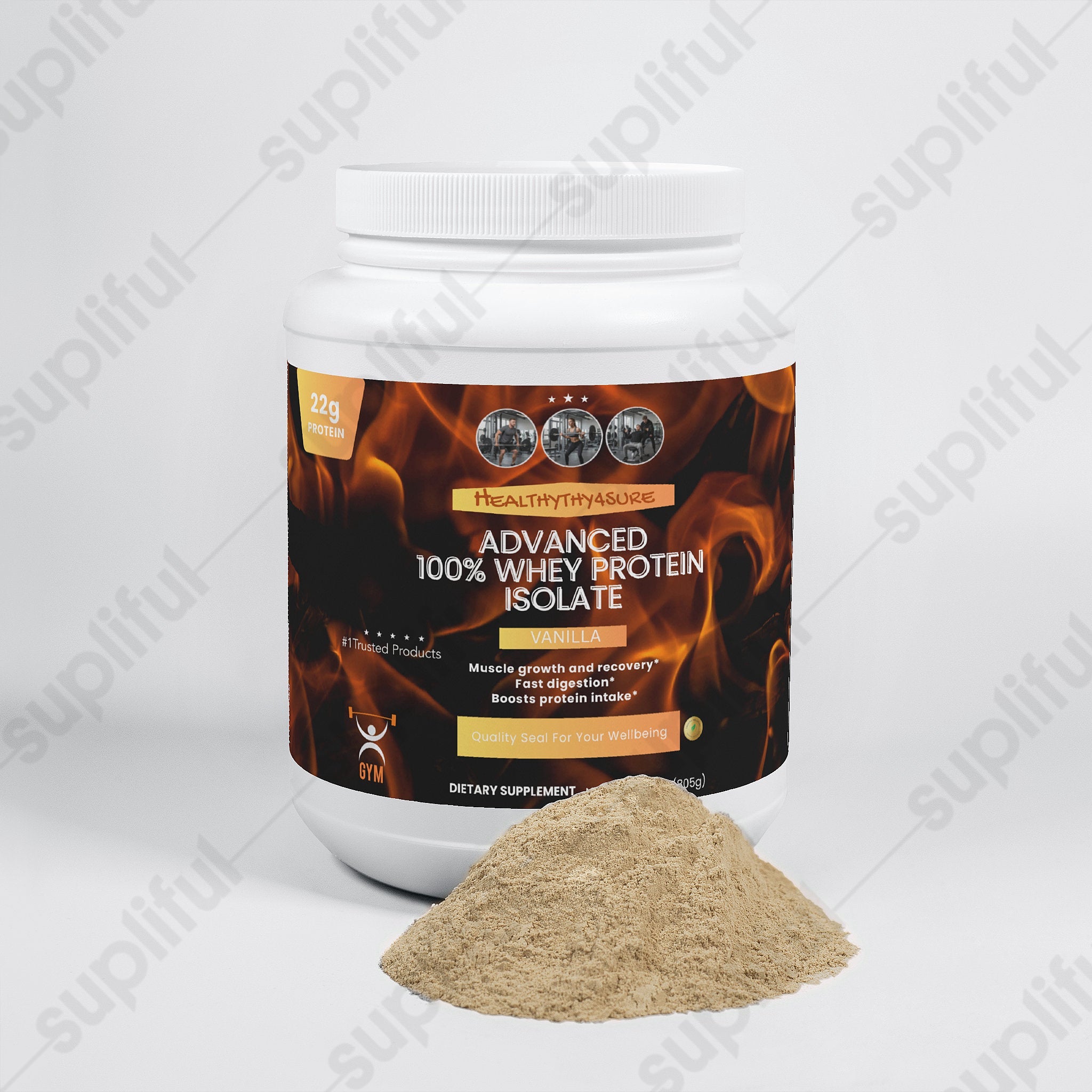 Advanced 100% Whey Protein Isolate Pure Fast-Absorbing Protein Minimal Lactose Healthy4Sure