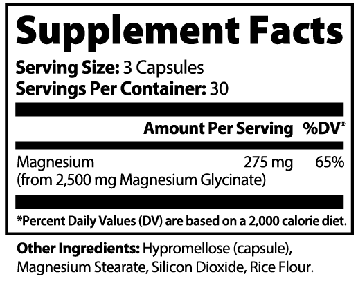 Magnesium Glycinate, Promotes Restful Sleep Cellular Health & Energy Metabolism Healthy4Sure