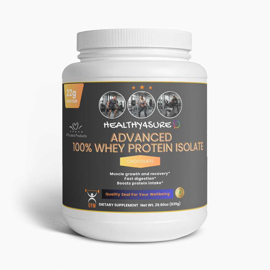 Advanced 100% Whey Protein Isolate (Chocolate) Healthy4Sure