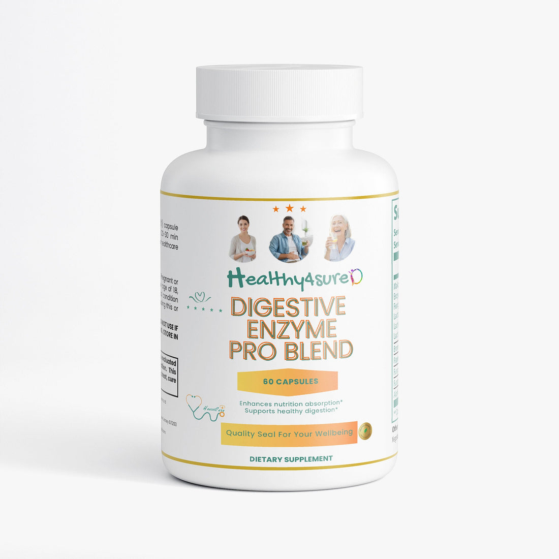 Digestive Enzyme Pro Blend Support Bloating Indigestion Overall Gut Health Healthy4Sure