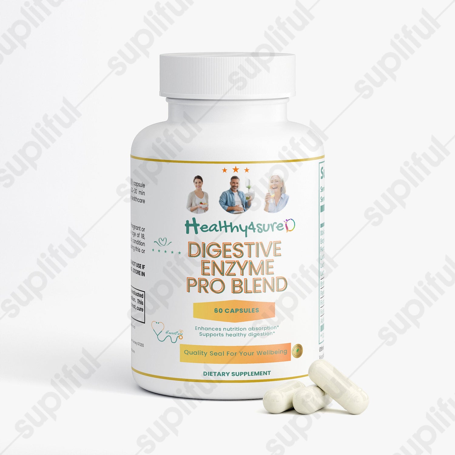 Digestive Enzyme Pro Blend Support Bloating Indigestion Overall Gut Health Healthy4Sure