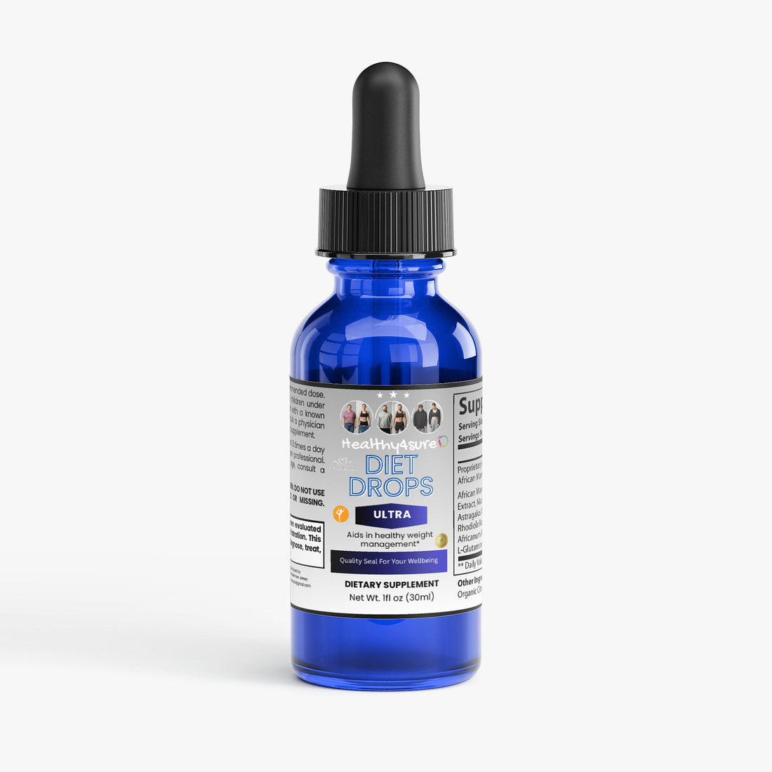 Diet Drops Ultra 1 oz Concentrated Formula Boost Metabolism Curb Appetite Healthy4Sure