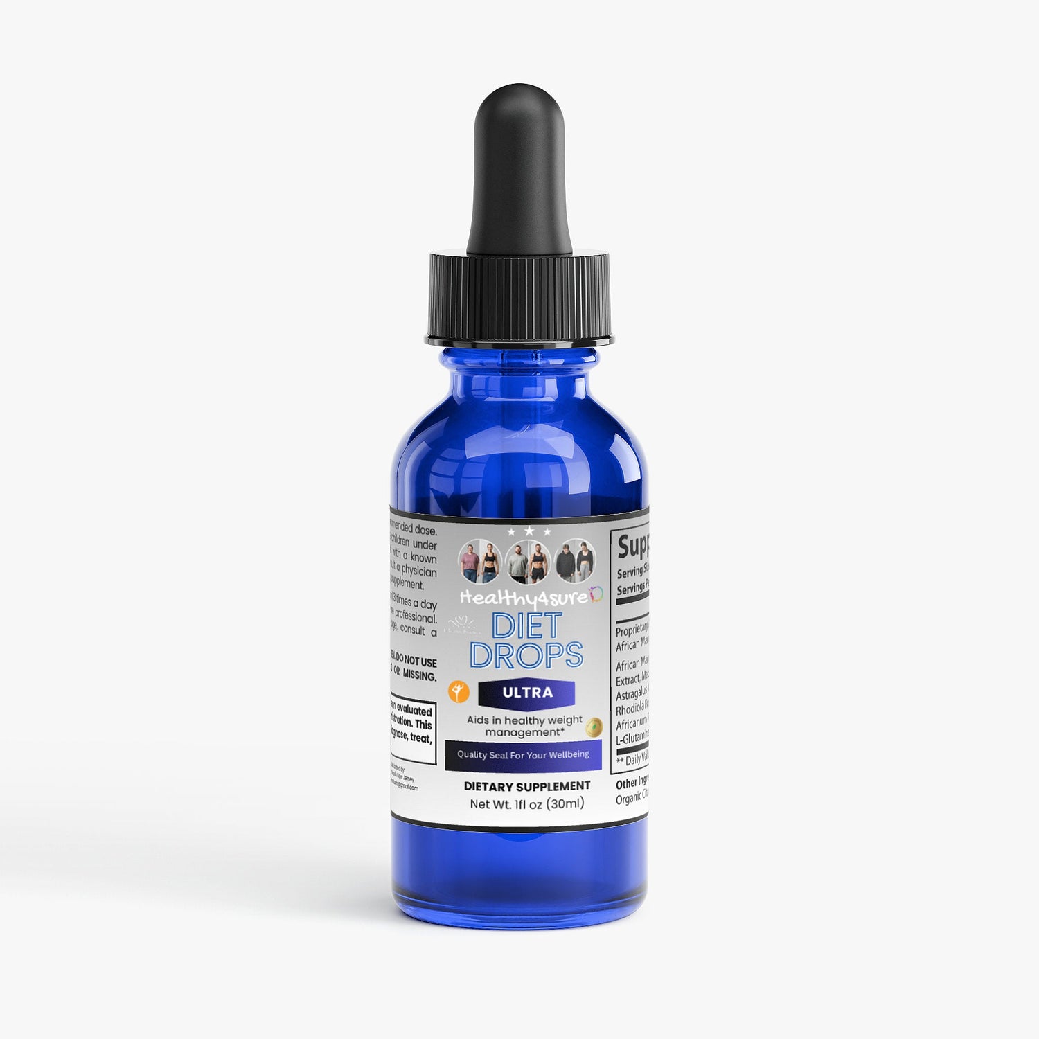 Diet Drops Ultra 1 oz Concentrated Formula Boost Metabolism Curb Appetite Healthy4Sure