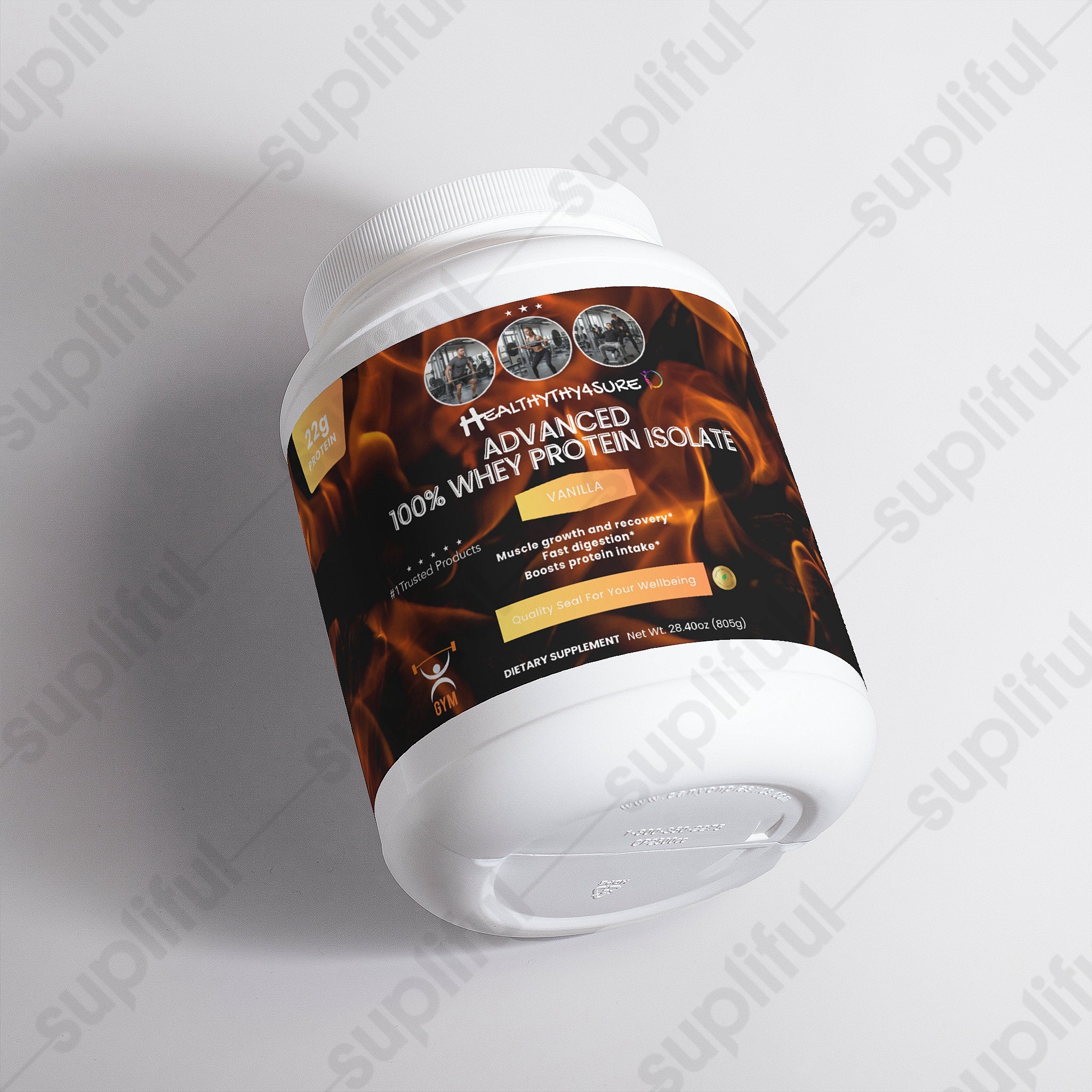 Advanced 100% Whey Protein Isolate Pure Fast-Absorbing Protein Minimal Lactose Healthy4Sure