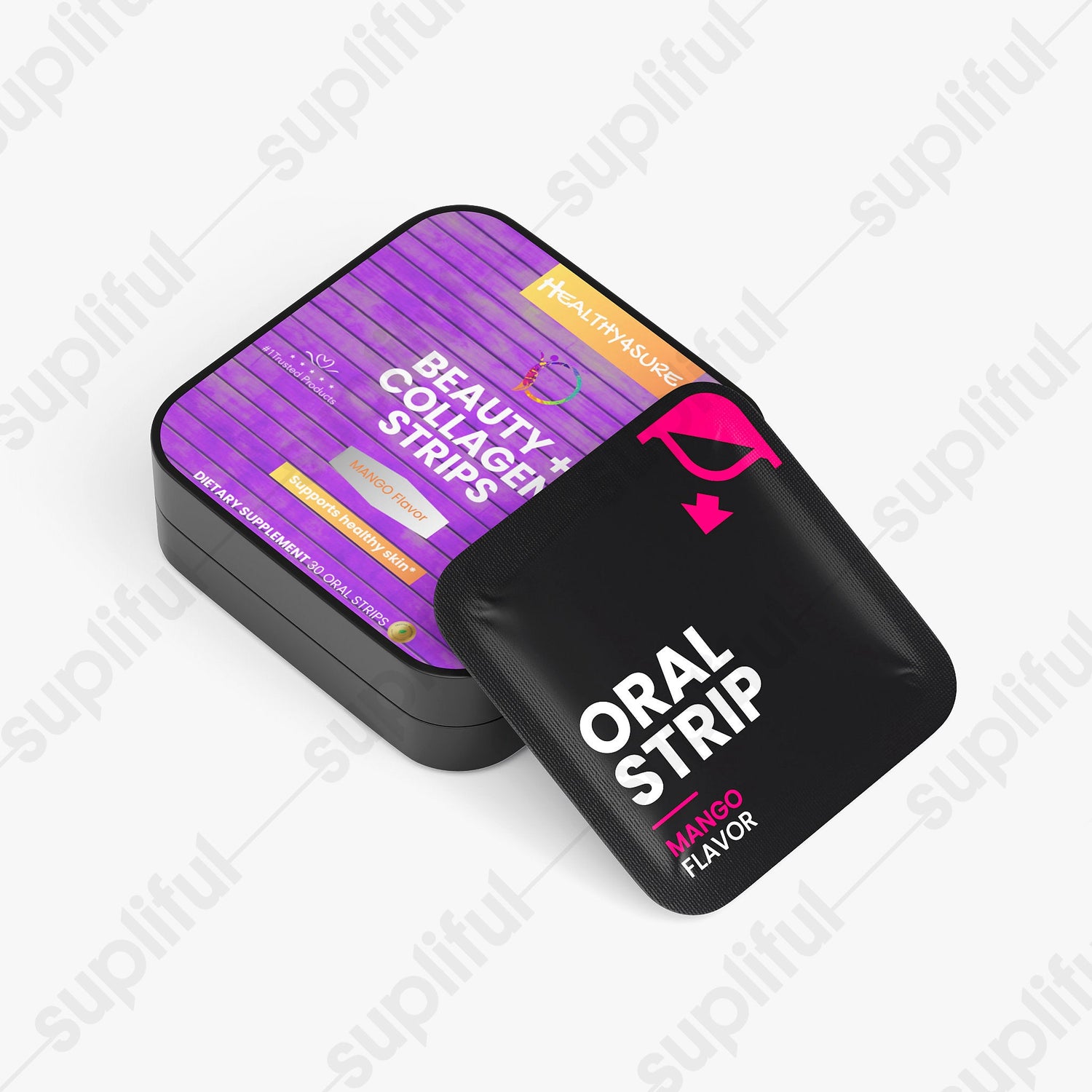 Beauty + Collagen Strips Vitamin E Antioxidant Nutrient Protect Cells Oxidative Stress Healthy4Sure