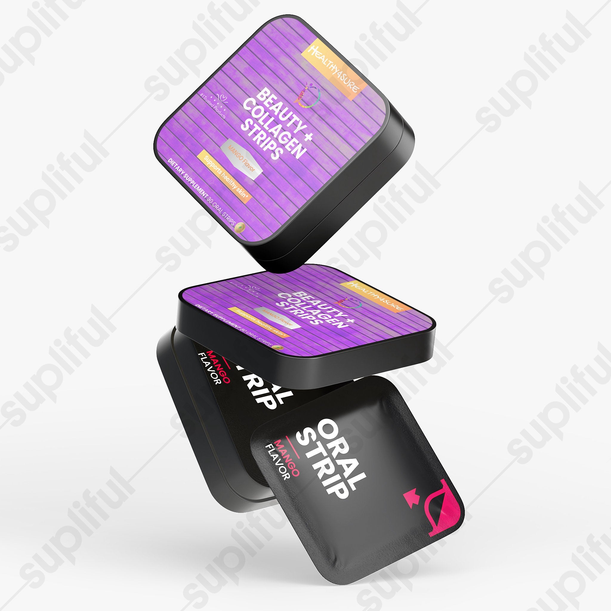 Beauty + Collagen Strips Vitamin E Antioxidant Nutrient Protect Cells Oxidative Stress Healthy4Sure