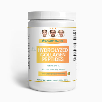 Grass-Fed Hydrolyzed Collagen Peptides High Concentrations Glycine, Hydroxyproline Supporting joint flexibility skin elasticity Healthy4Sure