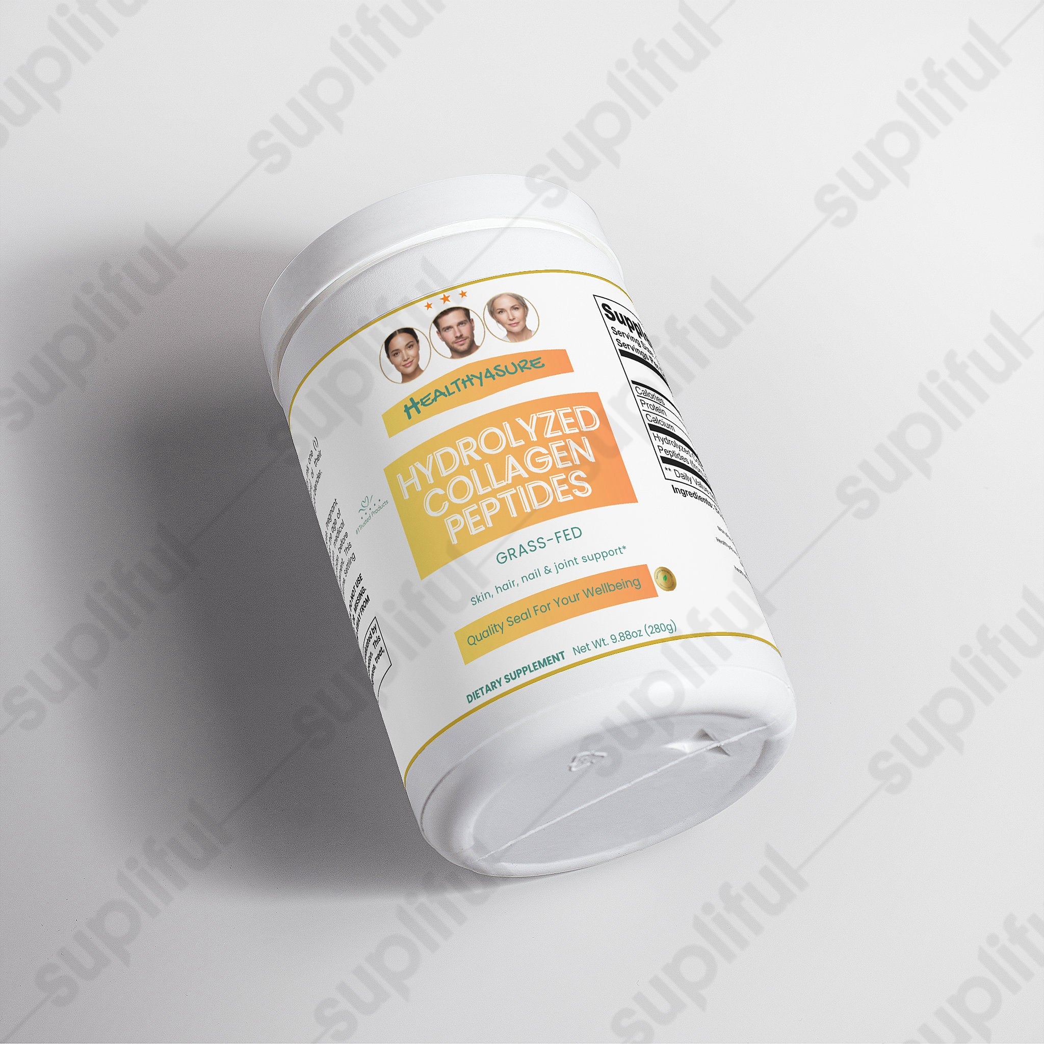 Grass-Fed Hydrolyzed Collagen Peptides High Concentrations Glycine, Hydroxyproline Supporting joint flexibility skin elasticity Healthy4Sure