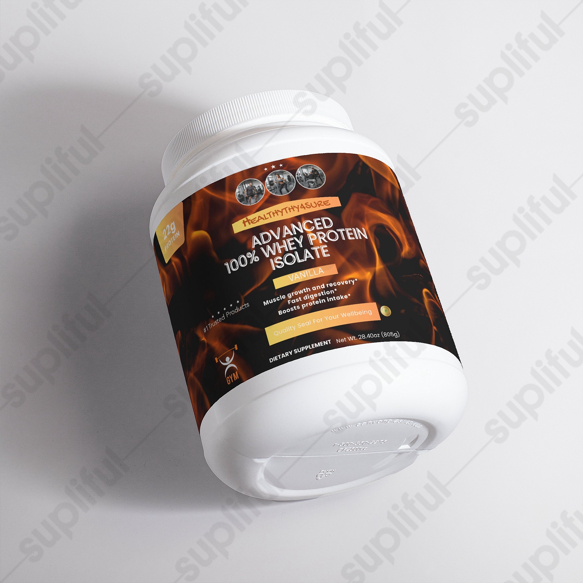 Advanced 100% Whey Protein Isolate Pure Fast-Absorbing Protein Minimal Lactose Healthy4Sure