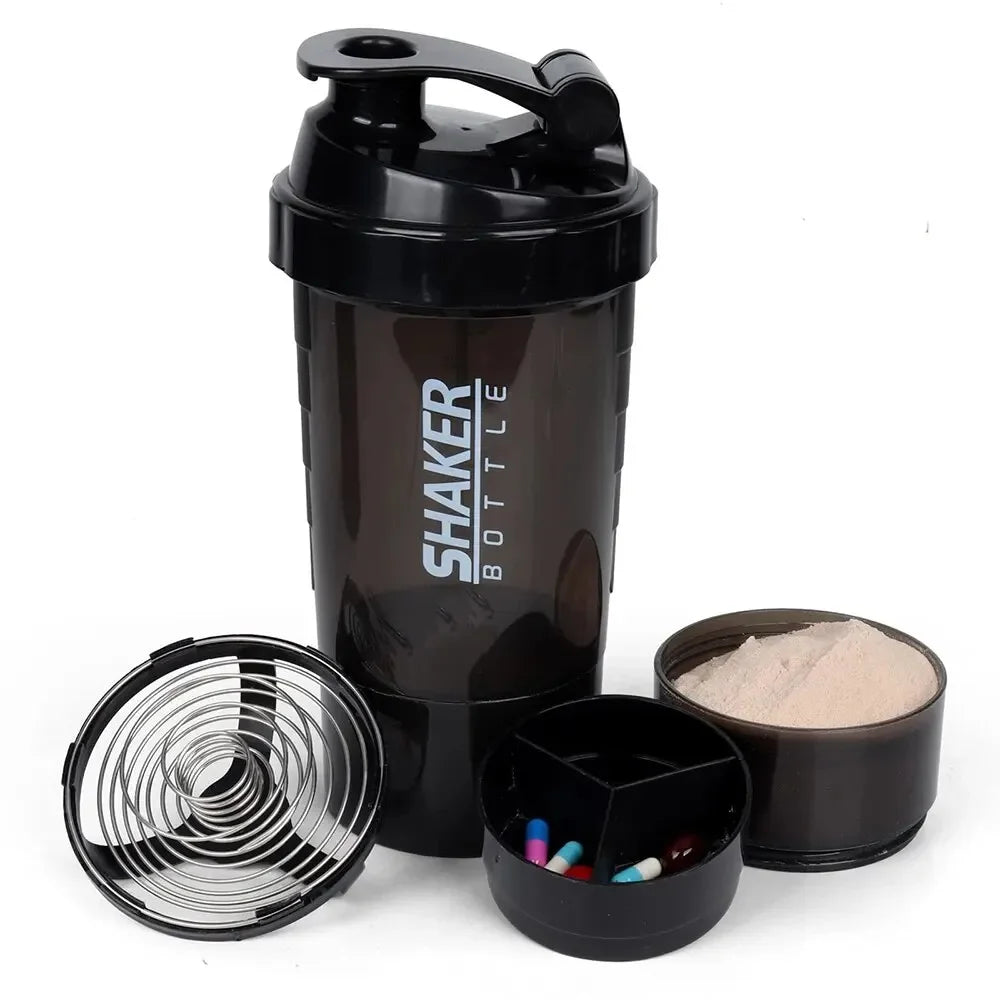 3 Layers Shaker Protein Bottle-Healthy 4 Sure