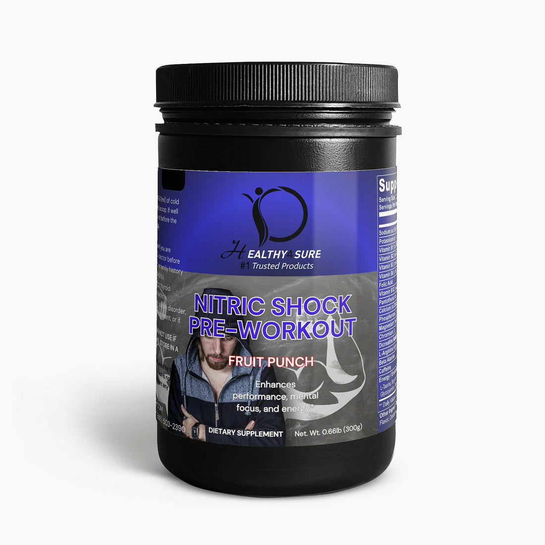 Nitric Shock Pre-Workout Powder (Fruit Punch)-Healthy4Sure