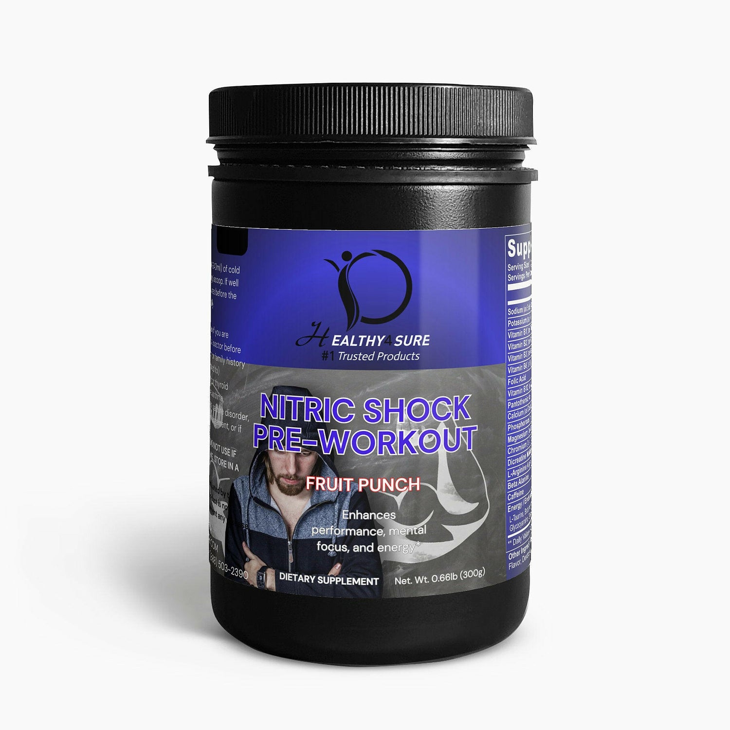 Nitric Shock Pre-Workout Powder (Fruit Punch)-Healthy4Sure