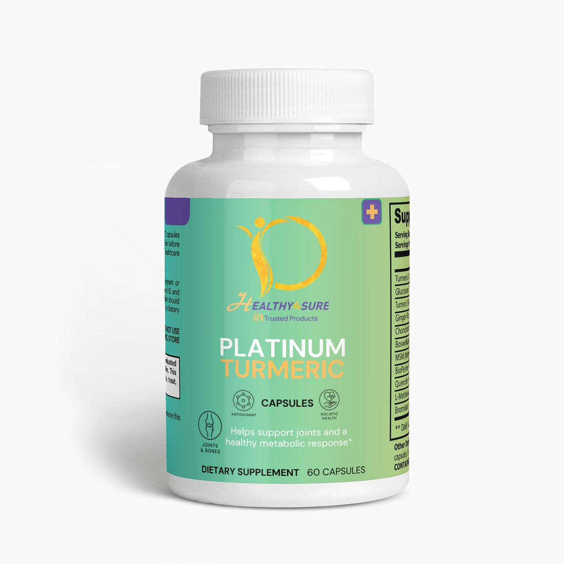 &quot;Platinum Turmeric: Powerful Anti-Inflammatory Support for Joint Health and Immune Boost&quot; Healthy4Sure