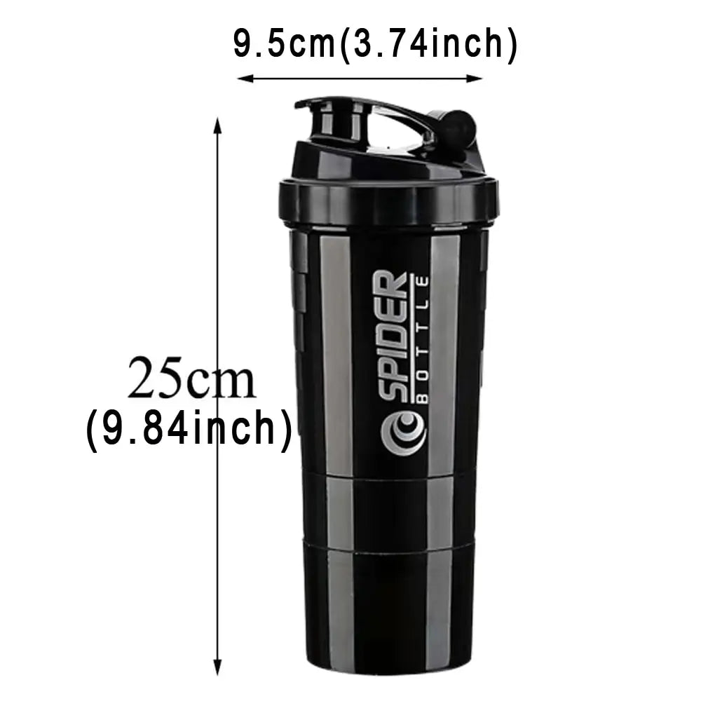 3 Layers Shaker Protein Bottle  Cup Large-Healthy 4 Sure