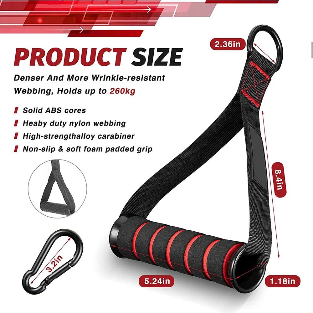 D-Ring Metal Gym Handles Grip-Healthy 4 Sure