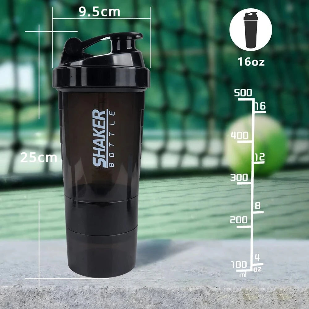 3 Layers Shaker Protein Bottle-Healthy 4 Sure