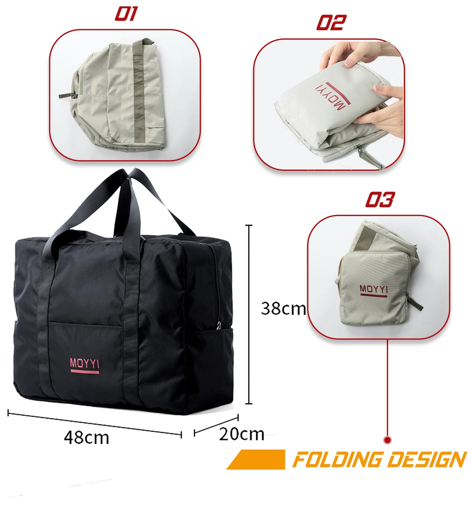 Oxford Foldable Travel Duffel Bag