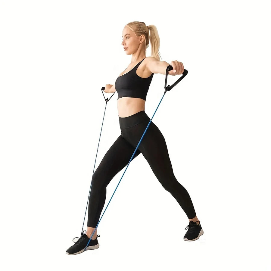 1pc 4-Level Resistance Bands with Handles-Healthy 4 Sure